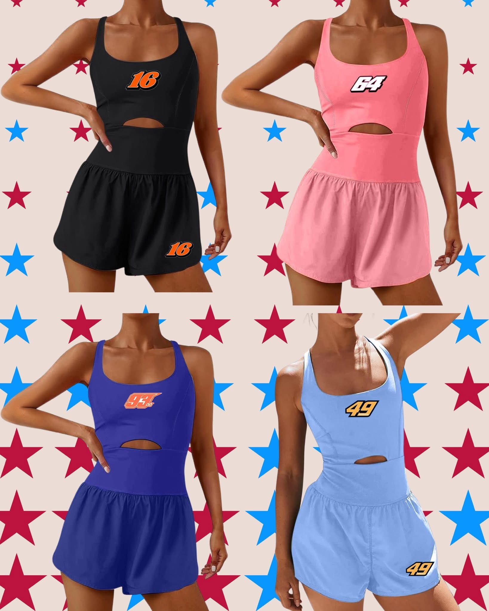 Active Keyhole Romper (Choose Your Color)