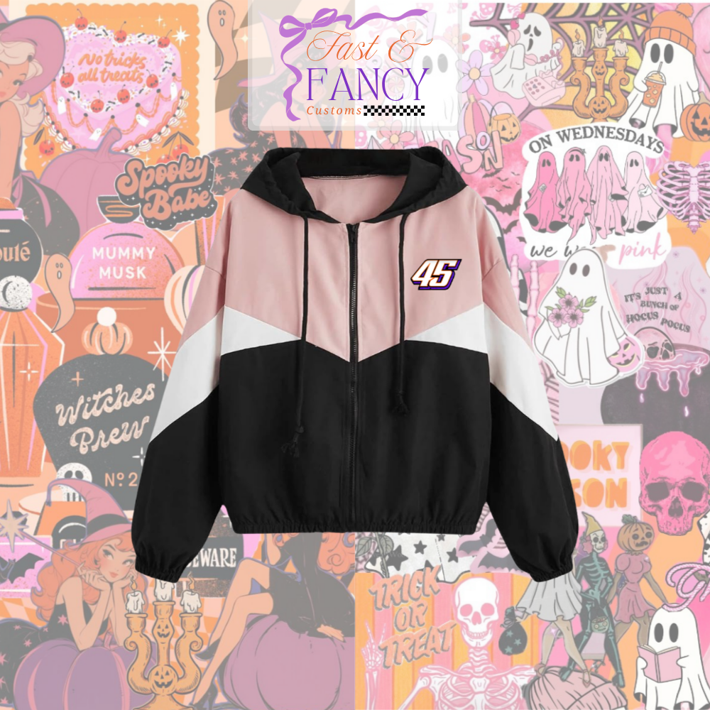 Two Toned Zip Up Windbreaker