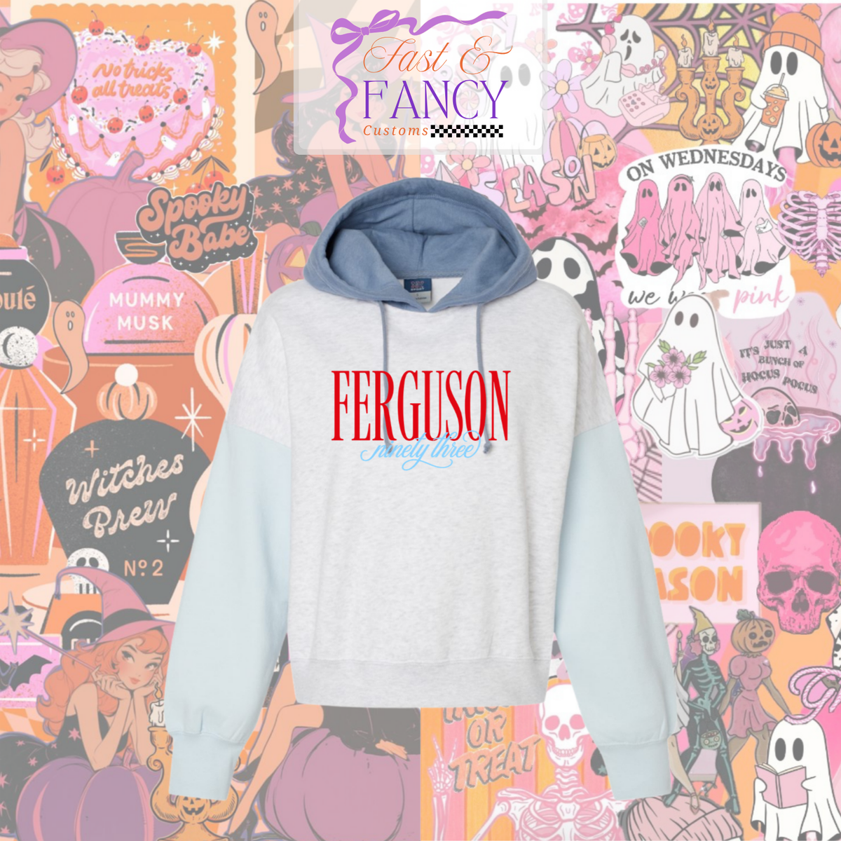 Crop Color Block Hoodie