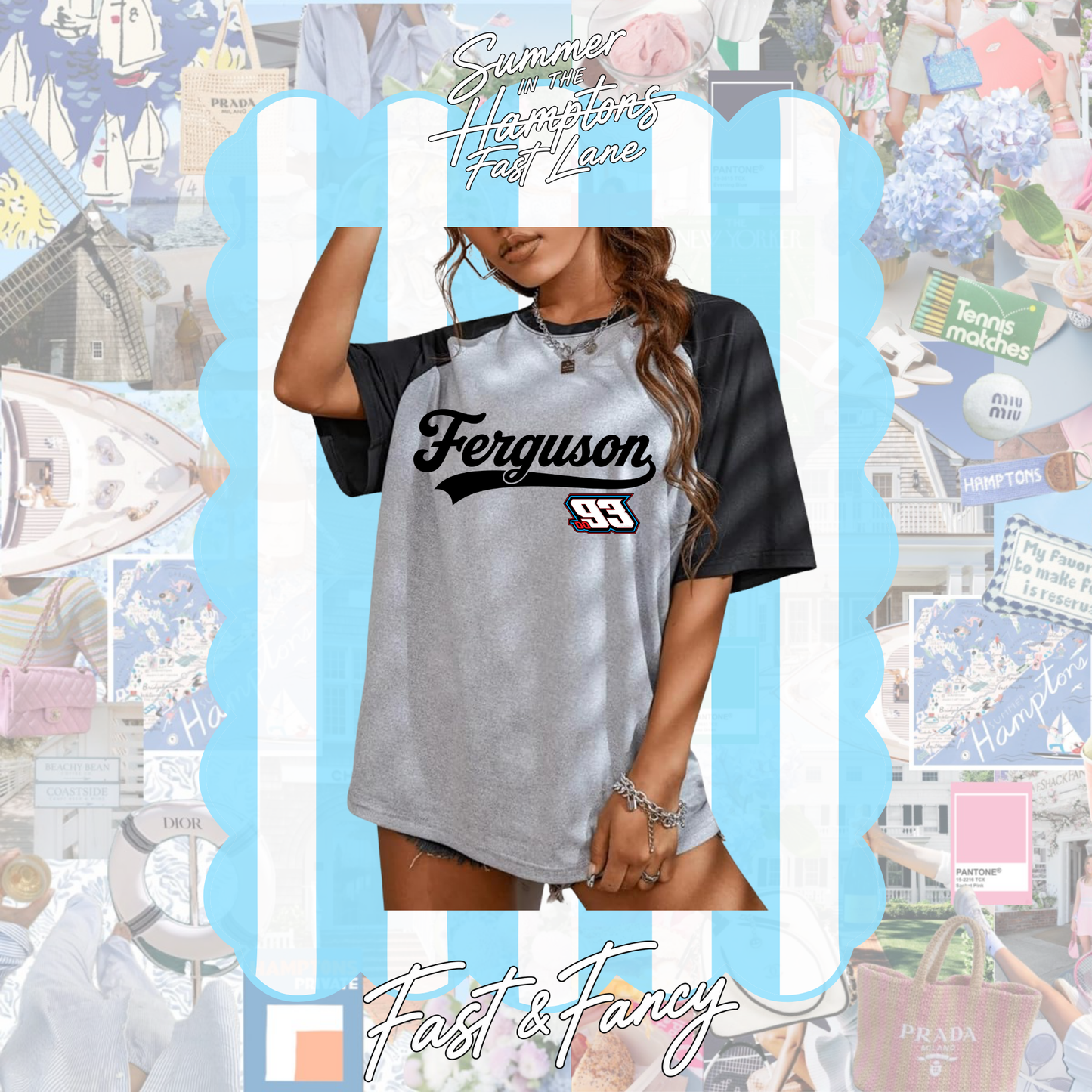 Oversized Color Block Sleeves Tee