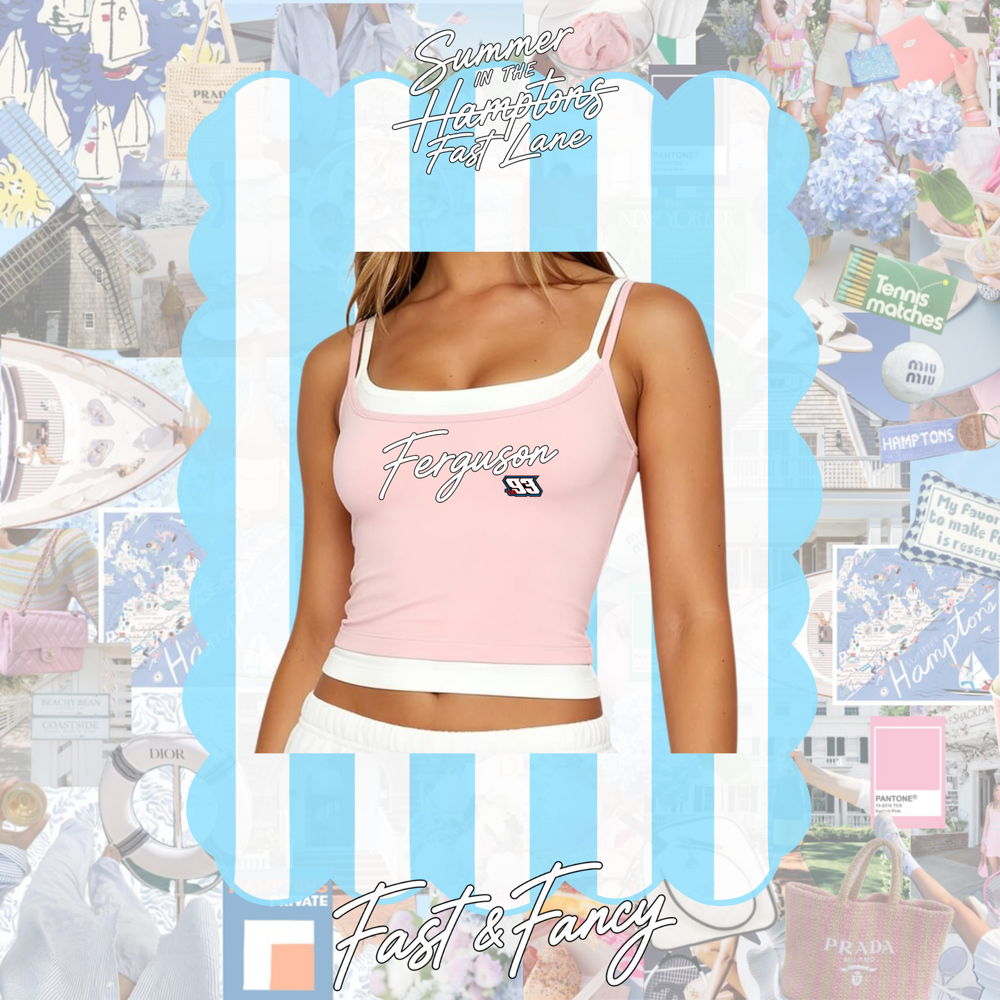 Pink Double Layered Cropped Cami
