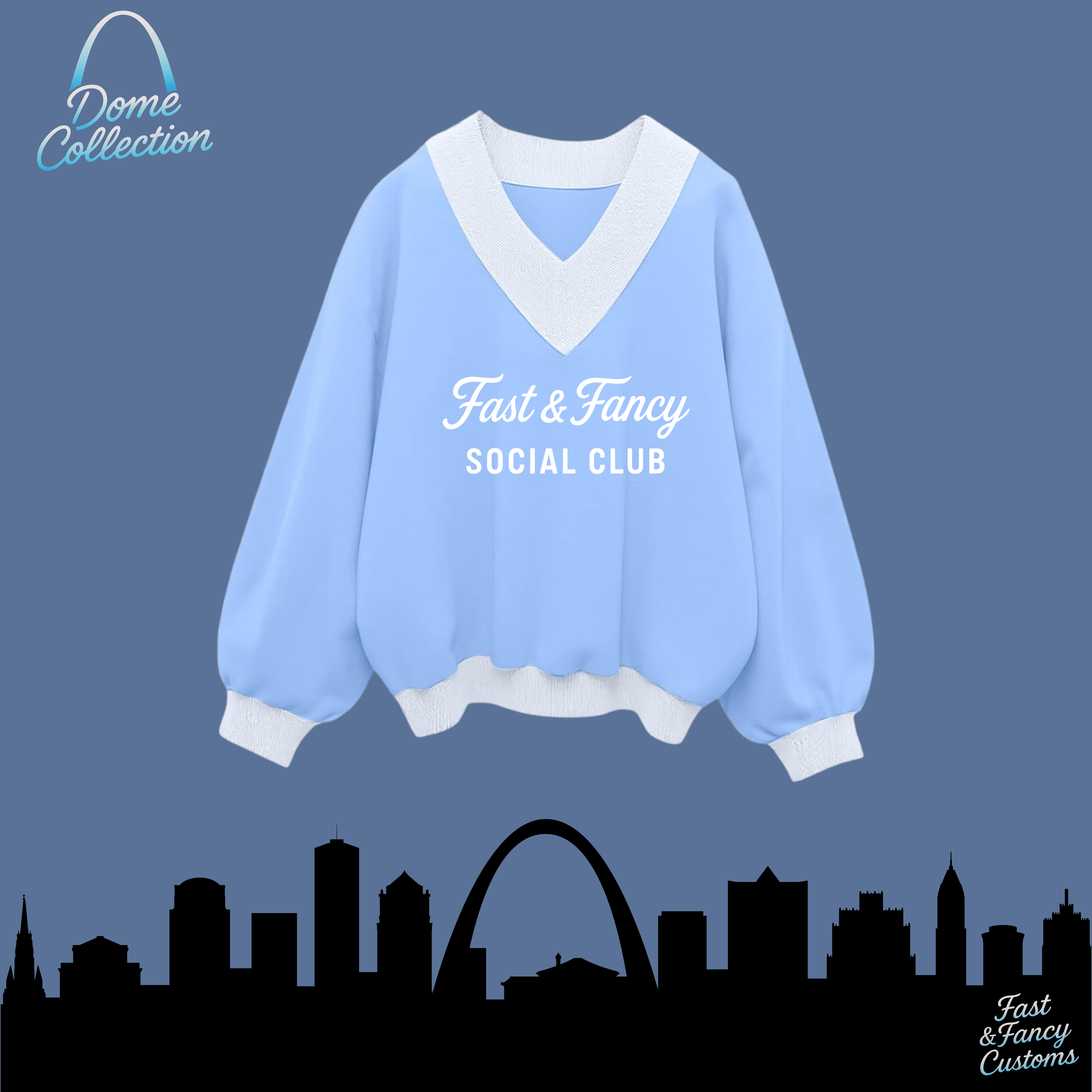 V-Neck Oversized Drop Shoulder