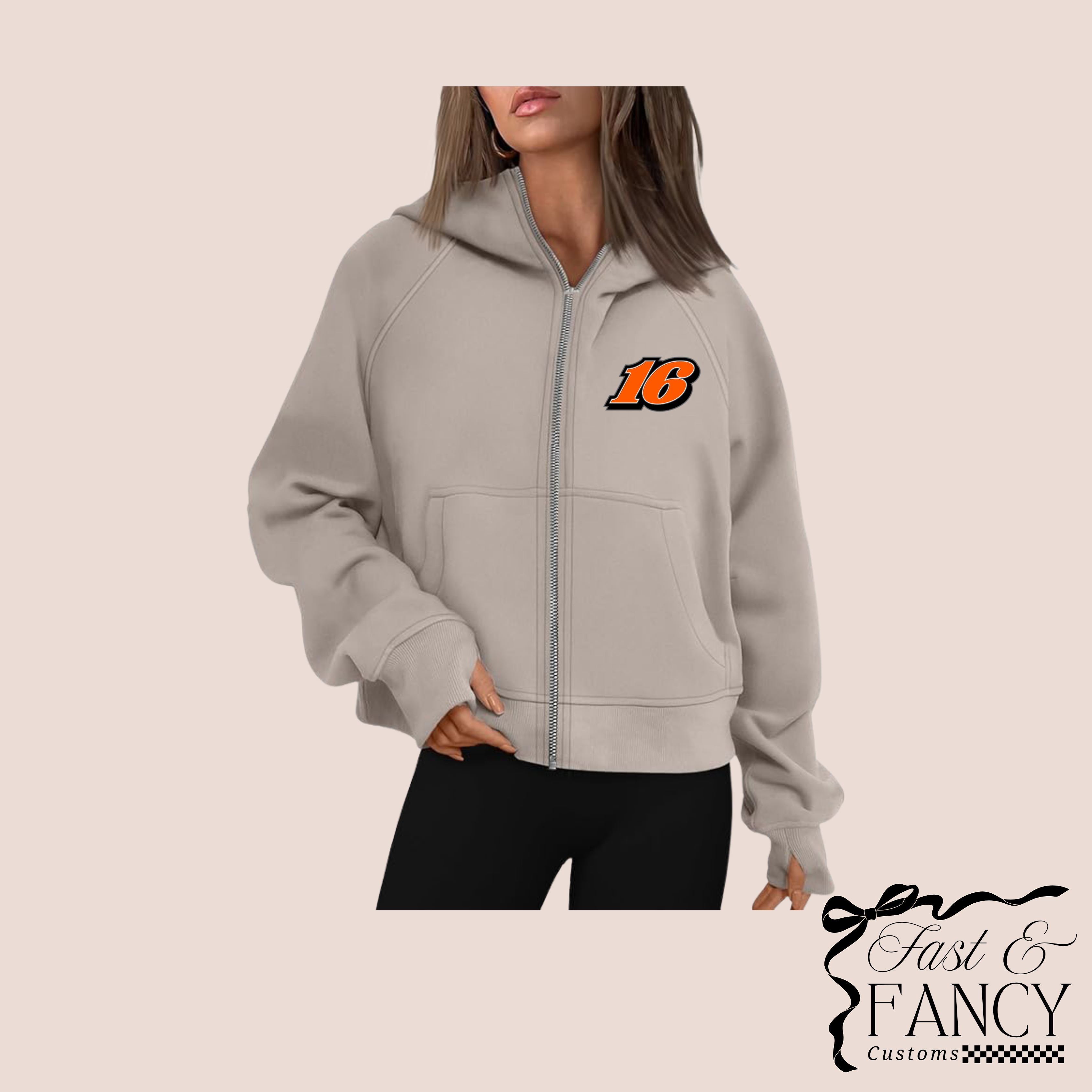 Cropped Zip Up Jacket