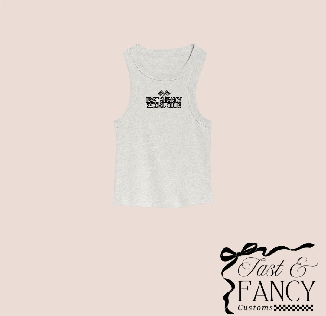 Grey Ribbed Tank