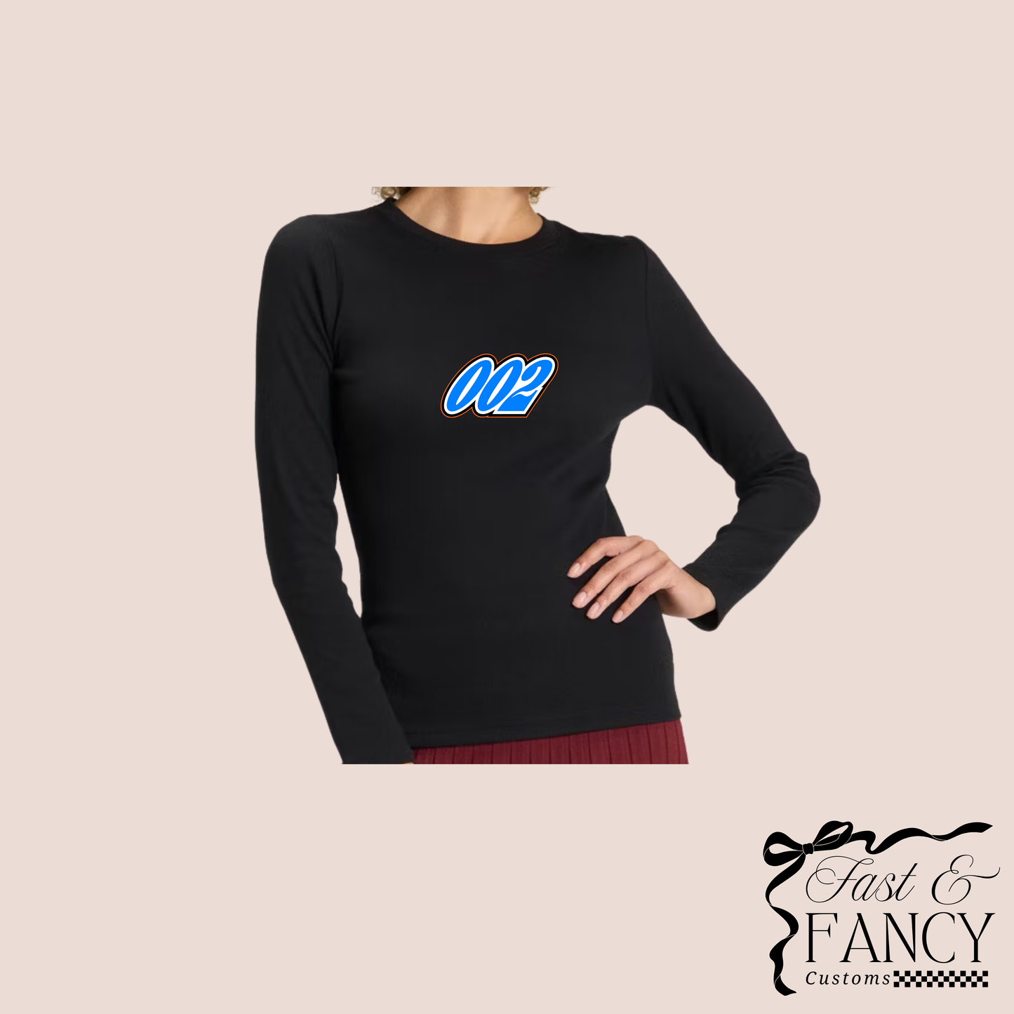 Black Ribbed Tee