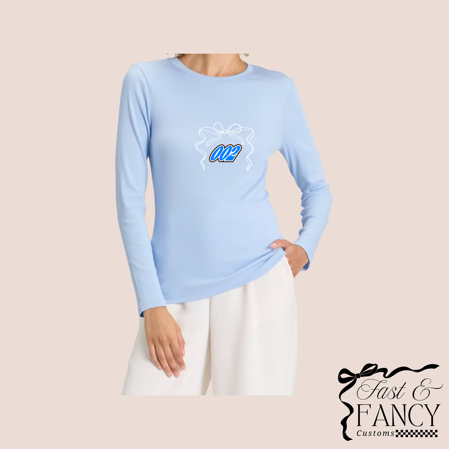 Light Blue Ribbed Tee