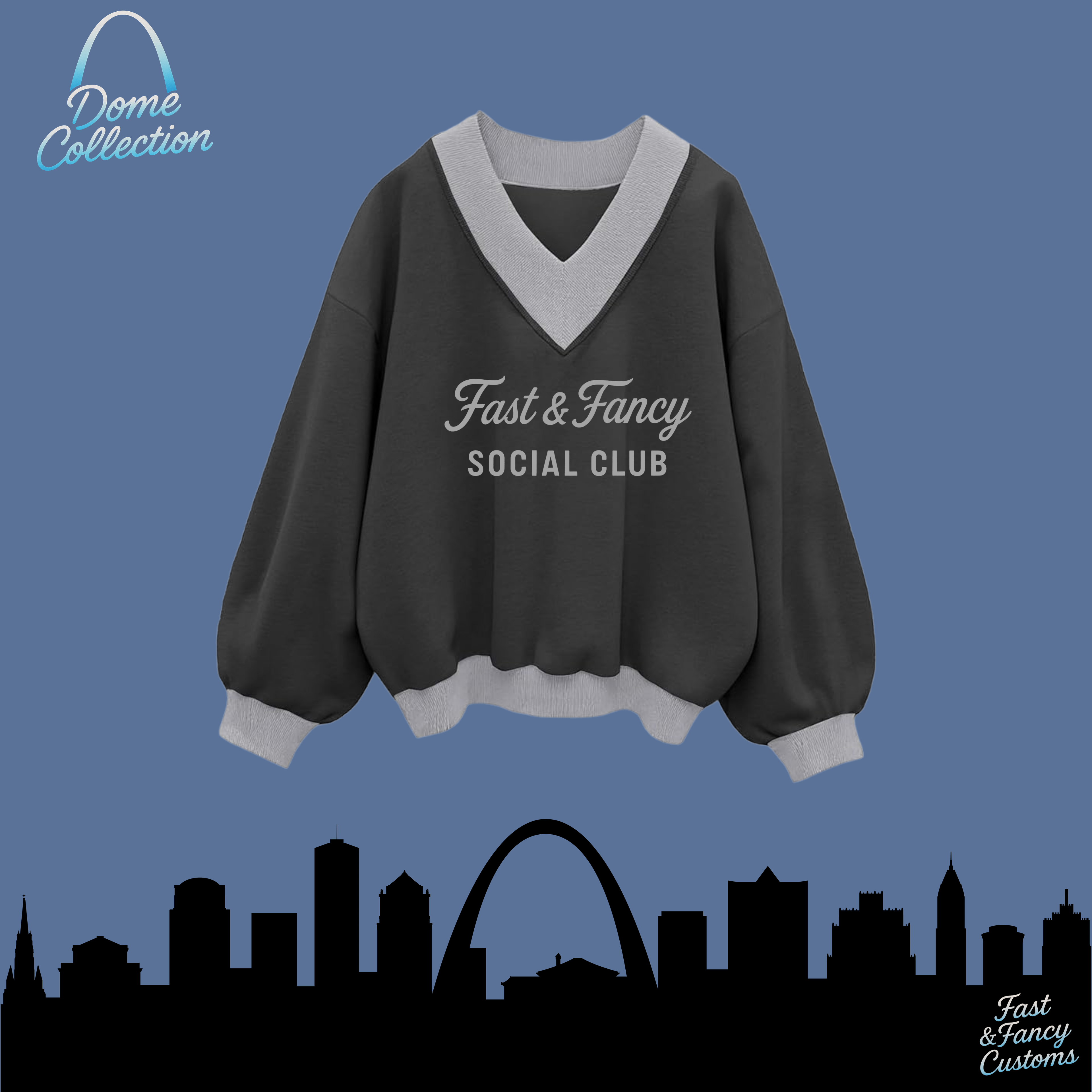 V-Neck Oversized Drop Shoulder