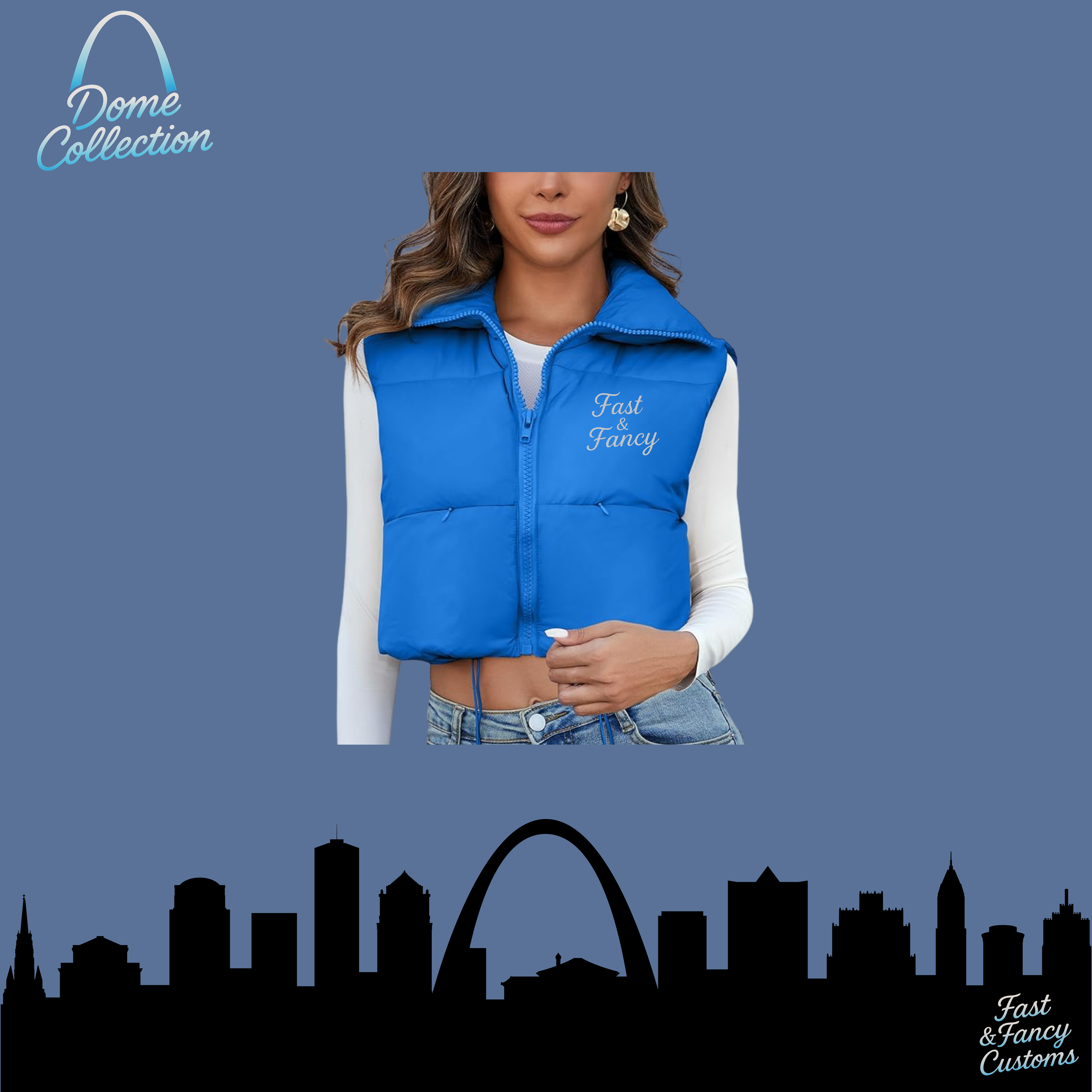 Cropped Puffer Vest