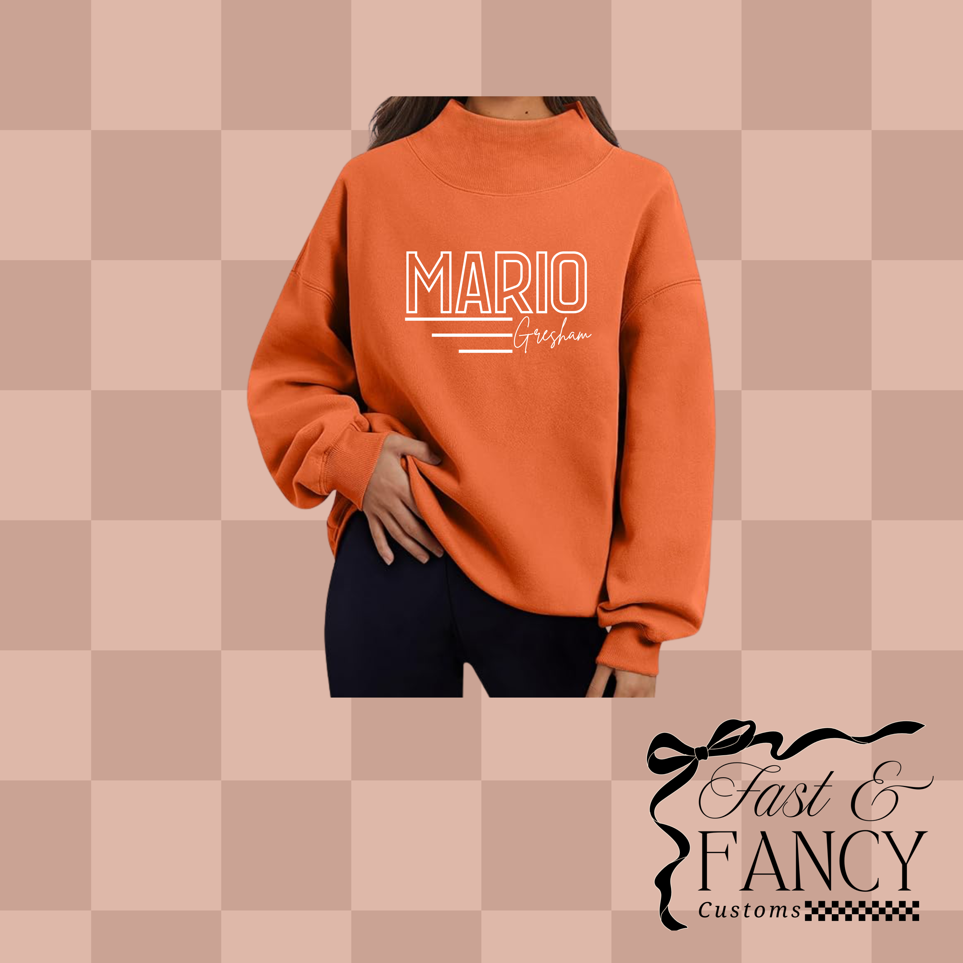 Orange Mockneck