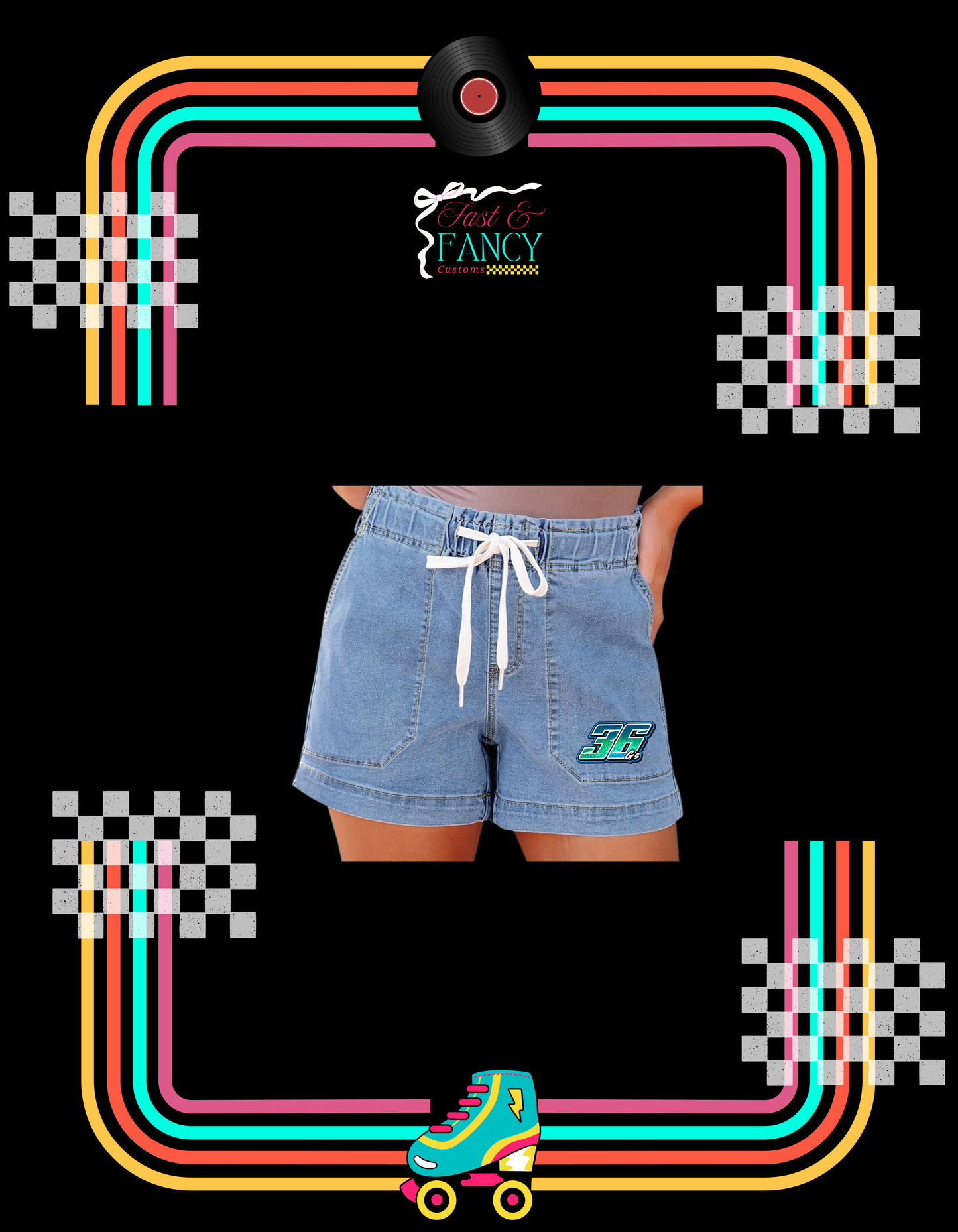 Stretchy Denim Shorts