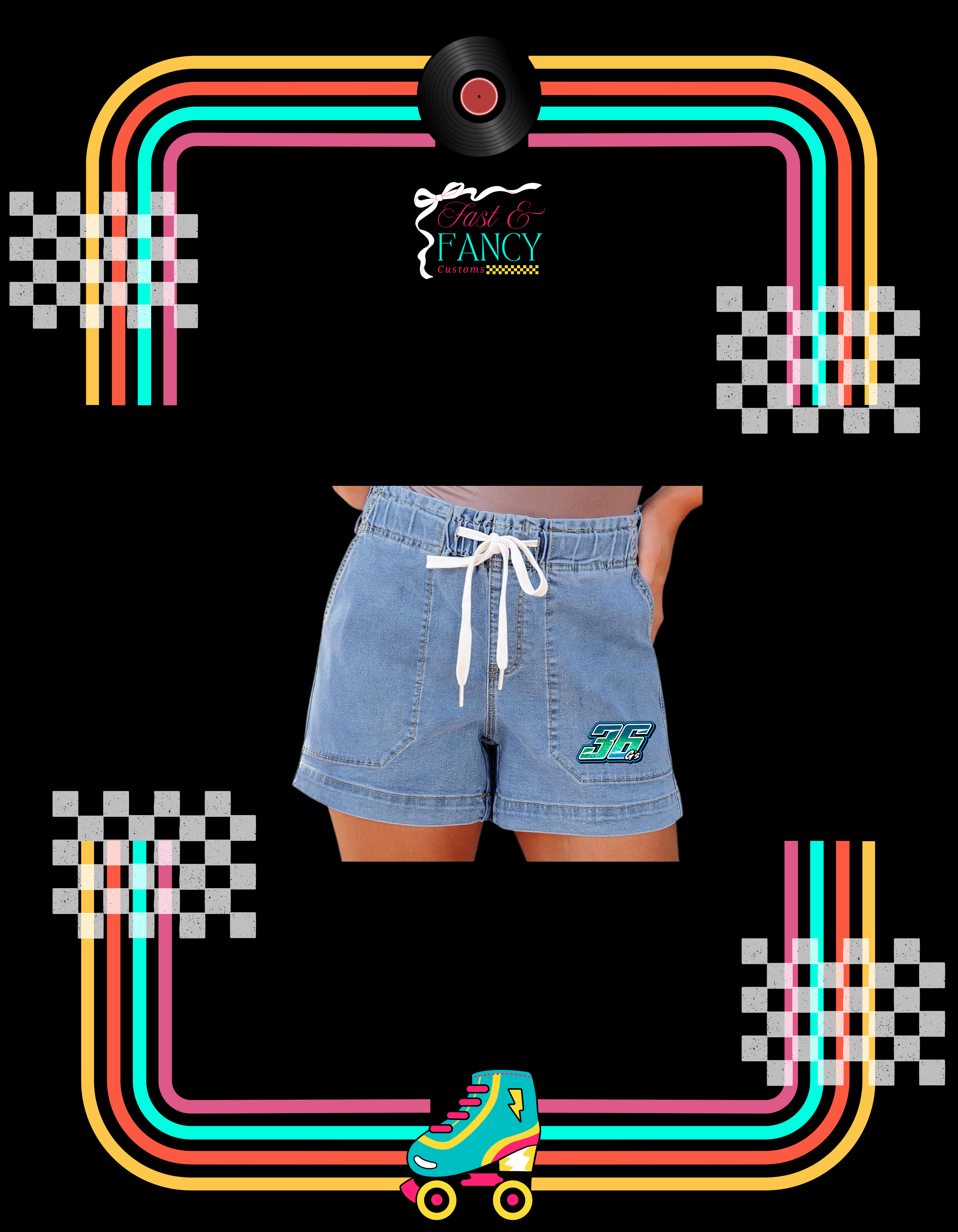 Stretchy Denim Shorts