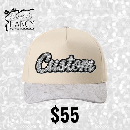 Custom Rhinestone Hat (Ash Camo)