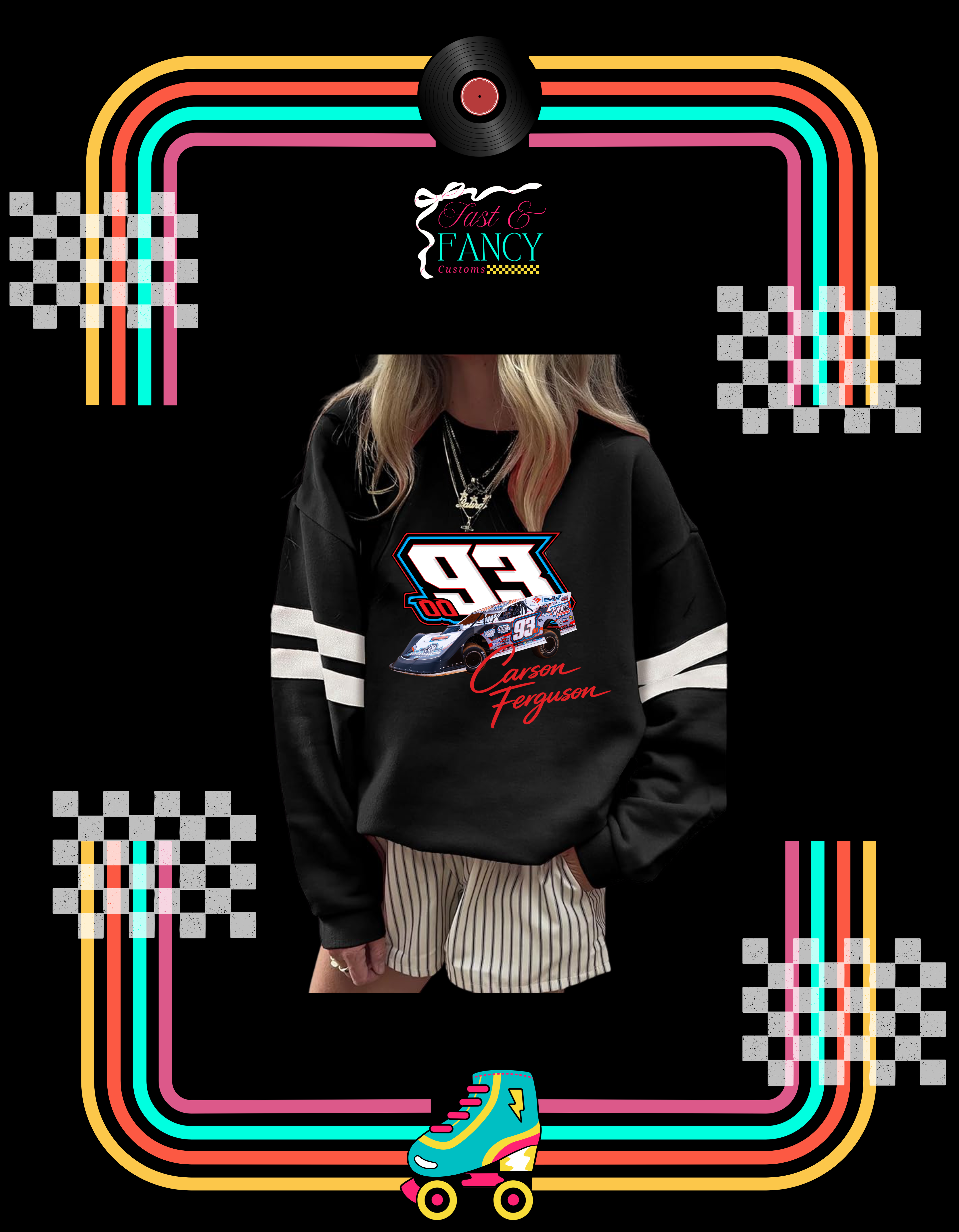 Retro Black Crewneck