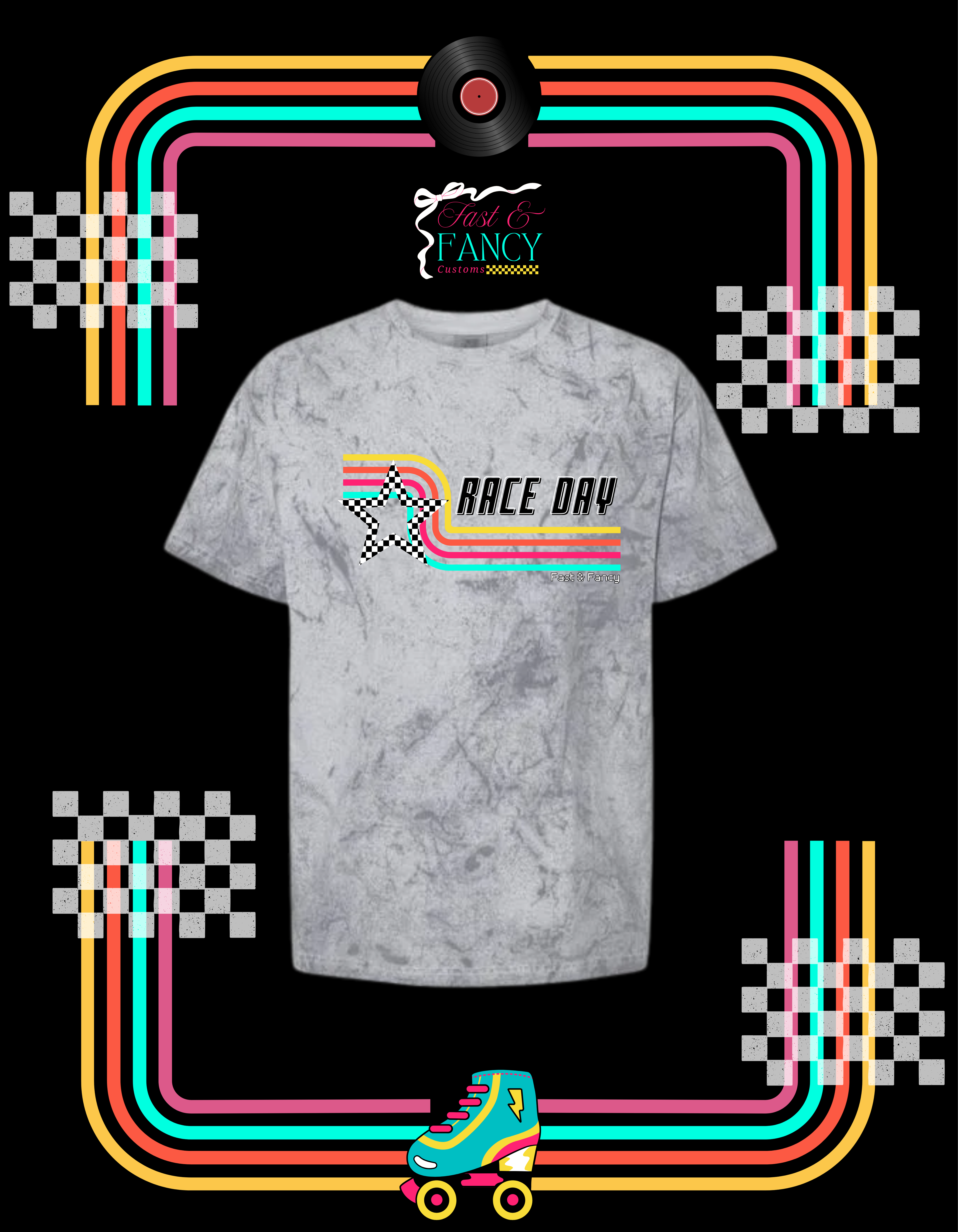 Comfort Color Smoke Race Day Tee