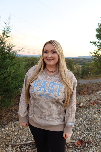 Cozy Camo V-Neck