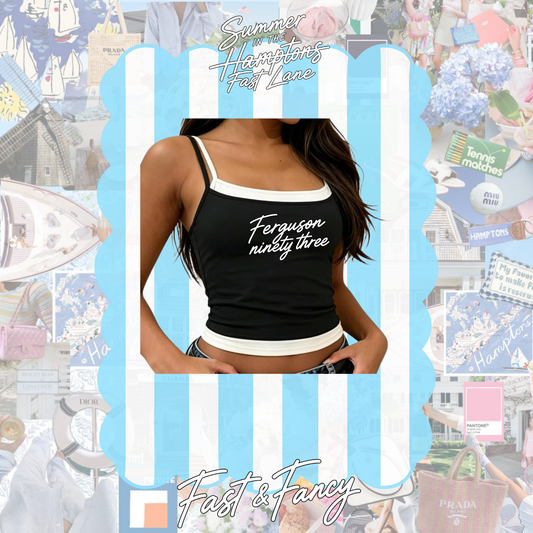 Black Double Layered Cropped Cami