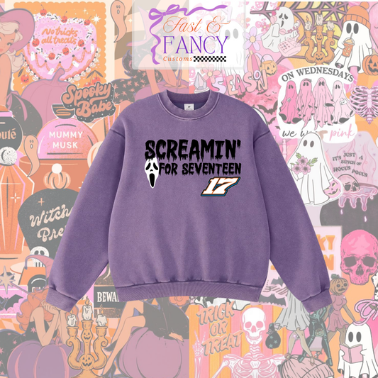 Purple Acid Wash Crewneck