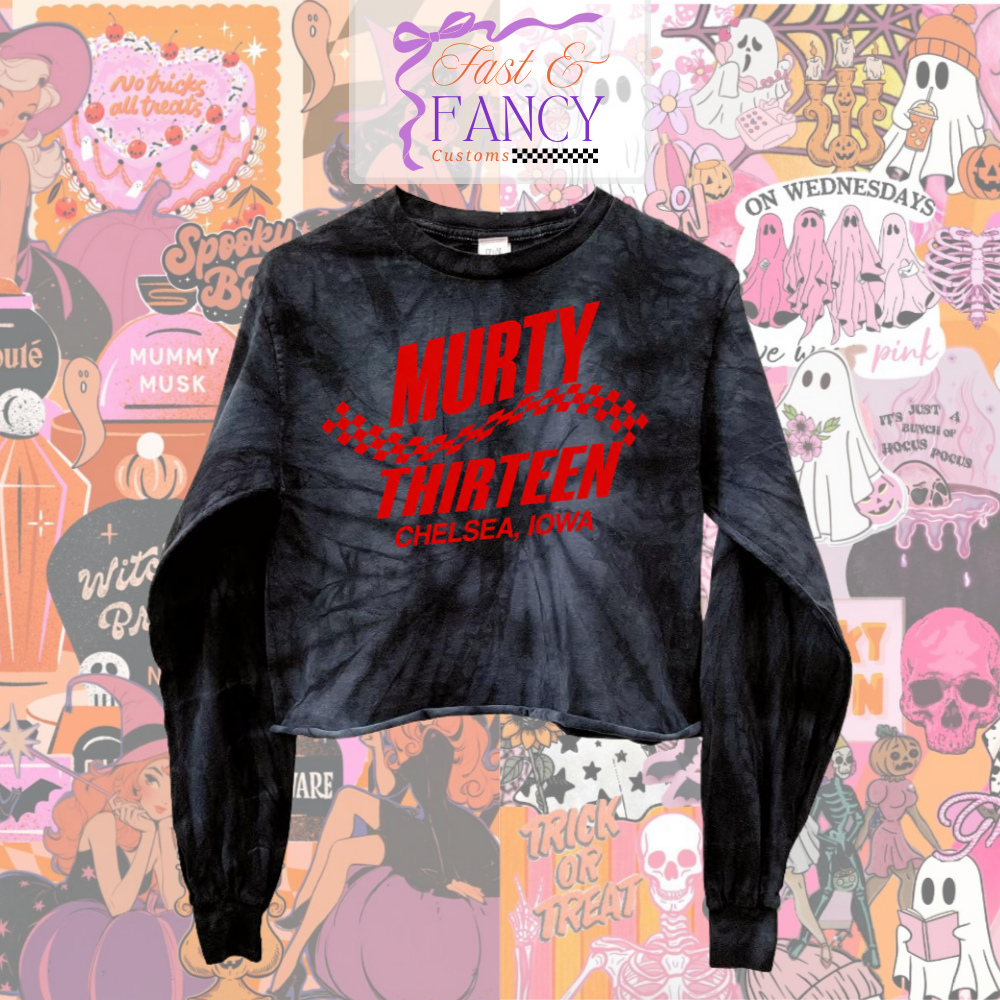 Long Sleeve Crop Tie Dye