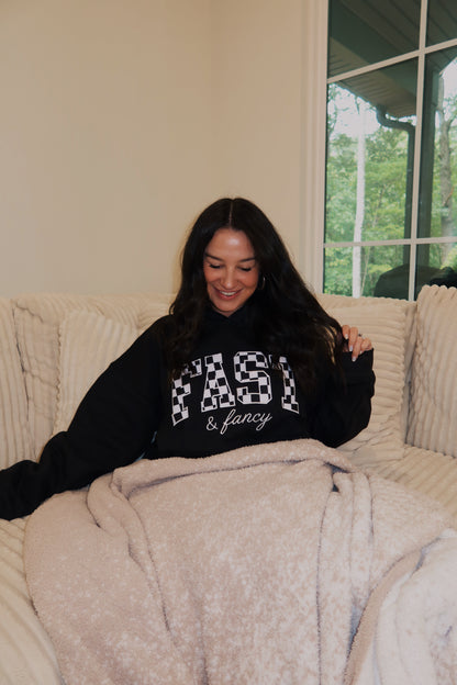 Classic Black Checkered Hoodie