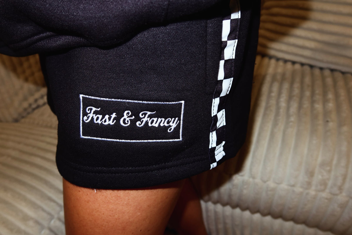 Classic Black Checkered Shorts