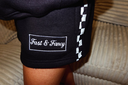 Classic Black Checkered Shorts
