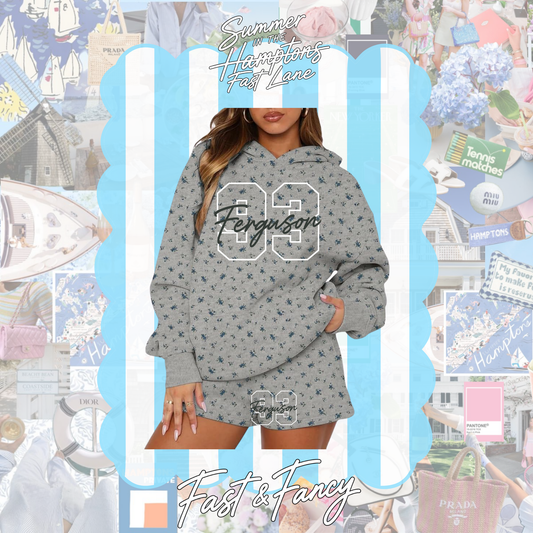 Women’s Grey Floral Set (This is preorder could extend past 18 business days)