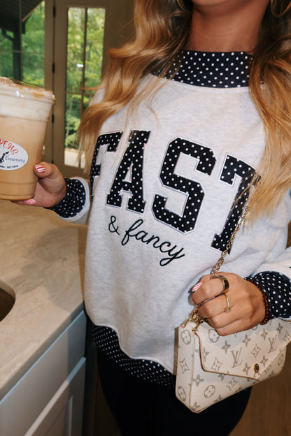Polka Dot Fast and Fancy Mockneck