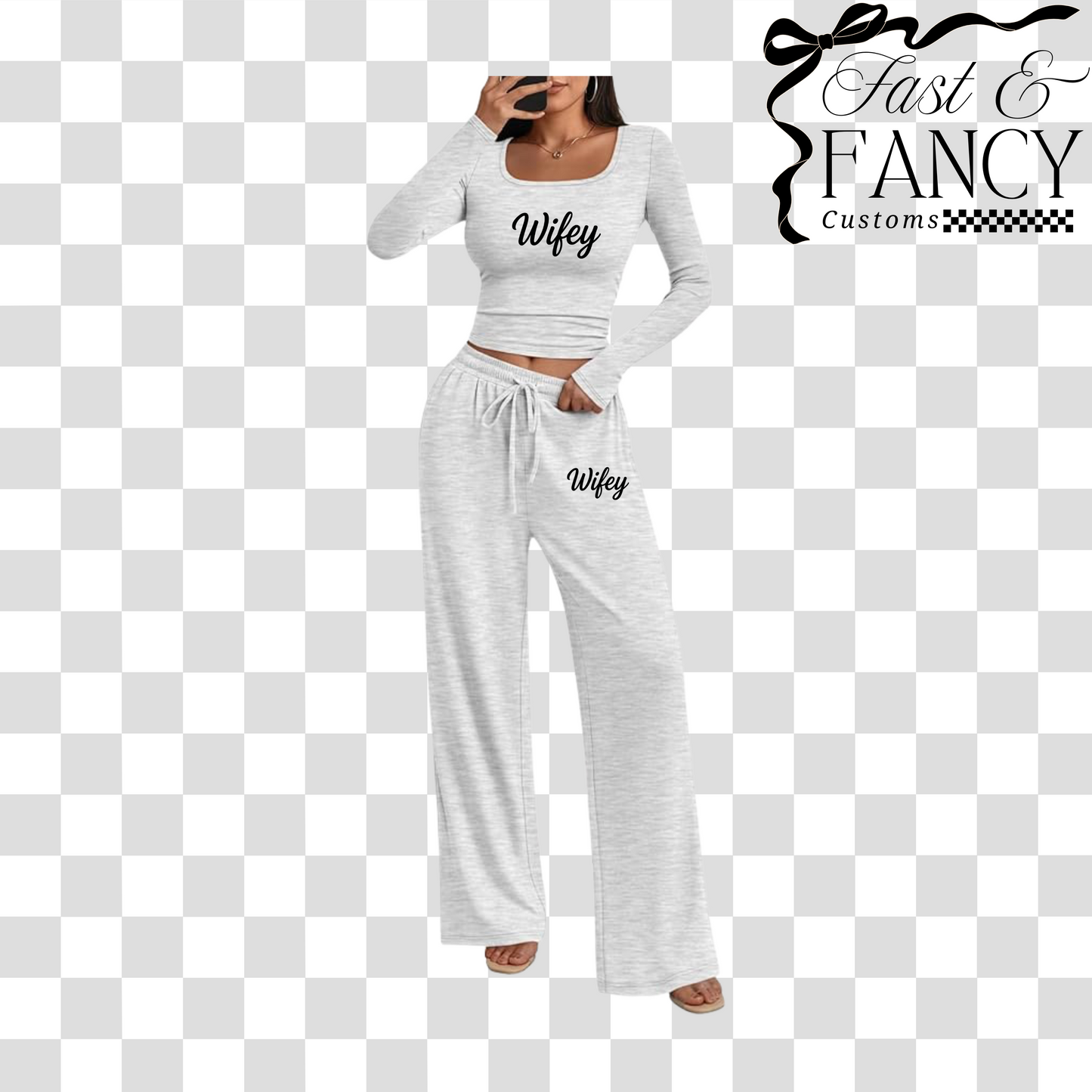 Grey Wifey Lounge Set