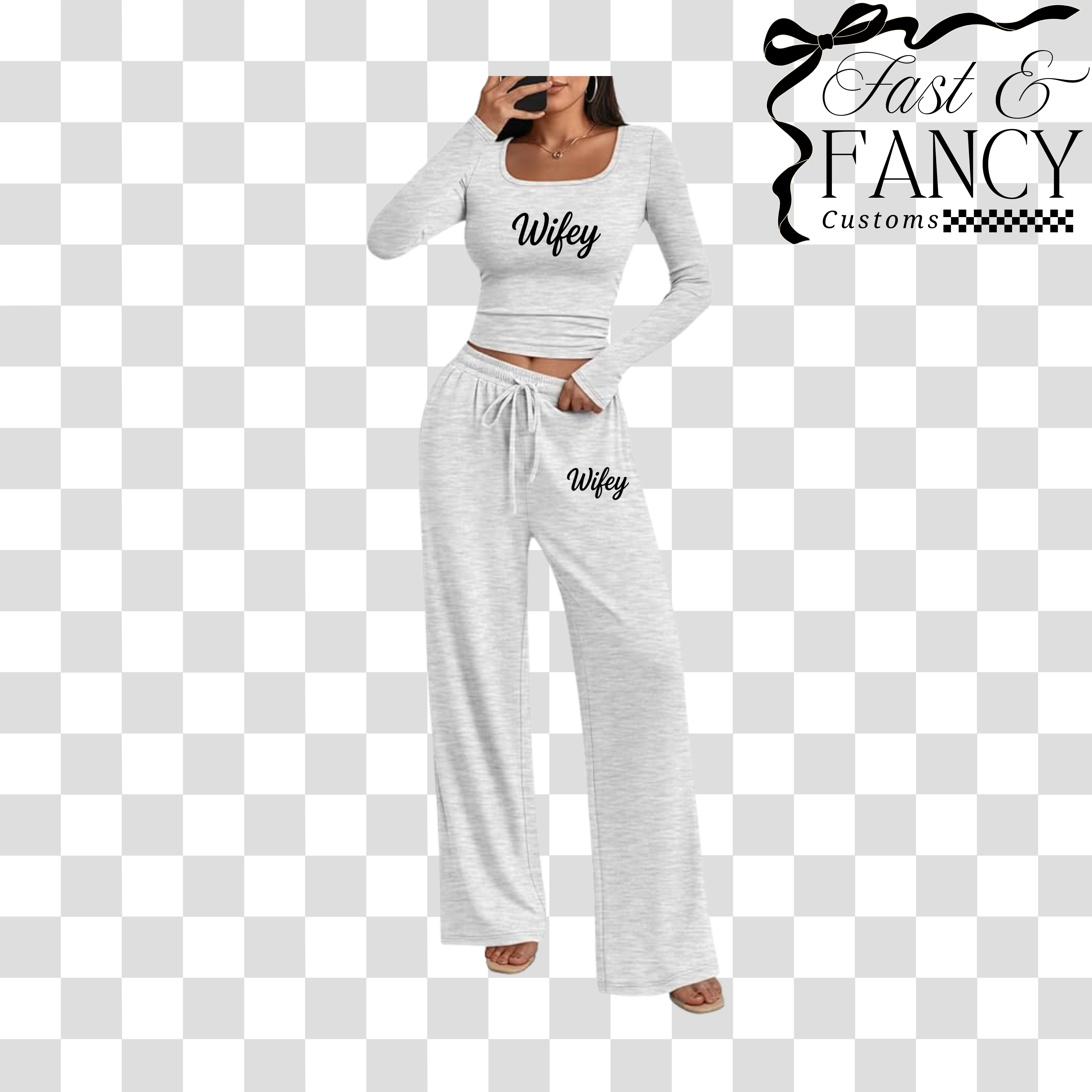 Grey Wifey Lounge Set