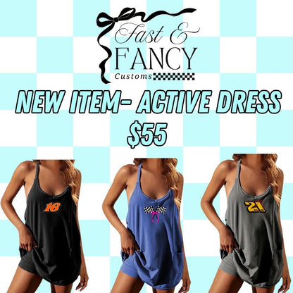 Active Dress (romper underneath)- Choose your Color