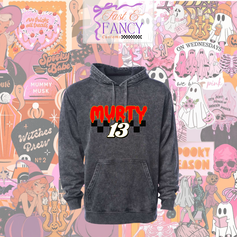 Black Acid Wash Hoodie