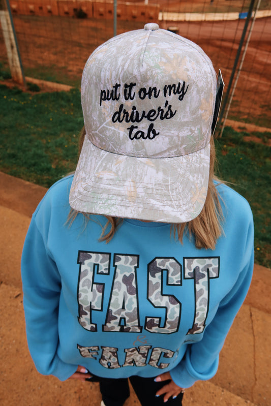 Embroidered Camo Put it on my Drivers Tab Hat