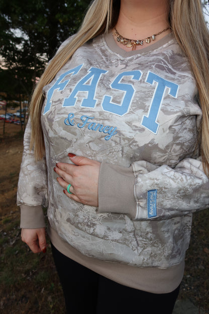 Cozy Camo V-Neck