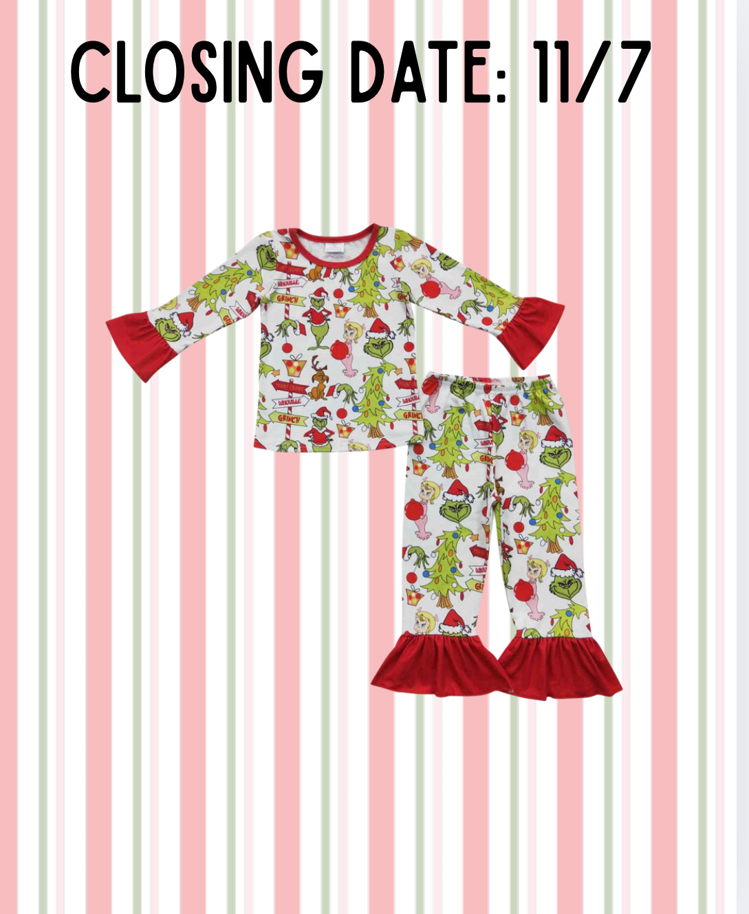Girl Grinch Pjs