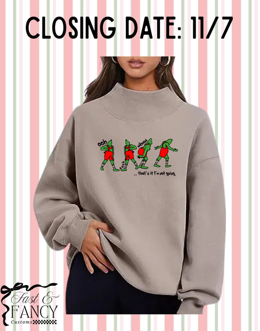 Coffee Grey Christmas Mockneck