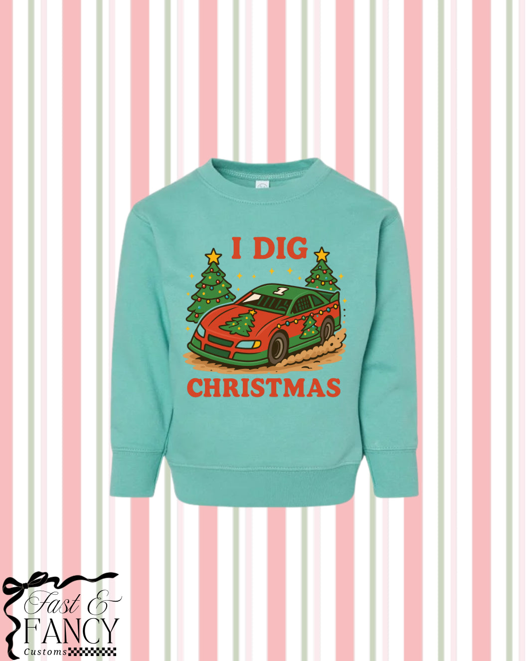 I Dig Christmas Toddler Crewneck - Choose Your Color