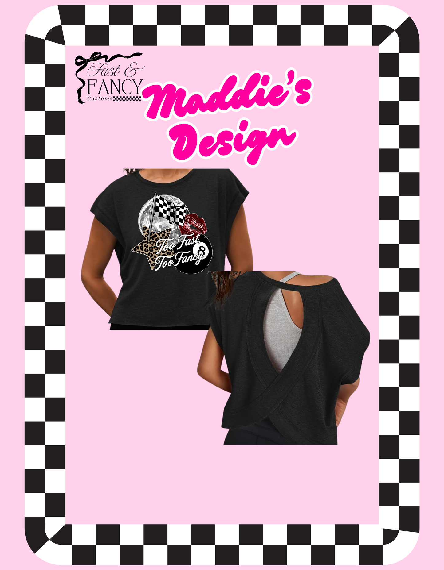 Maddie's Design Open Back Active Shirt