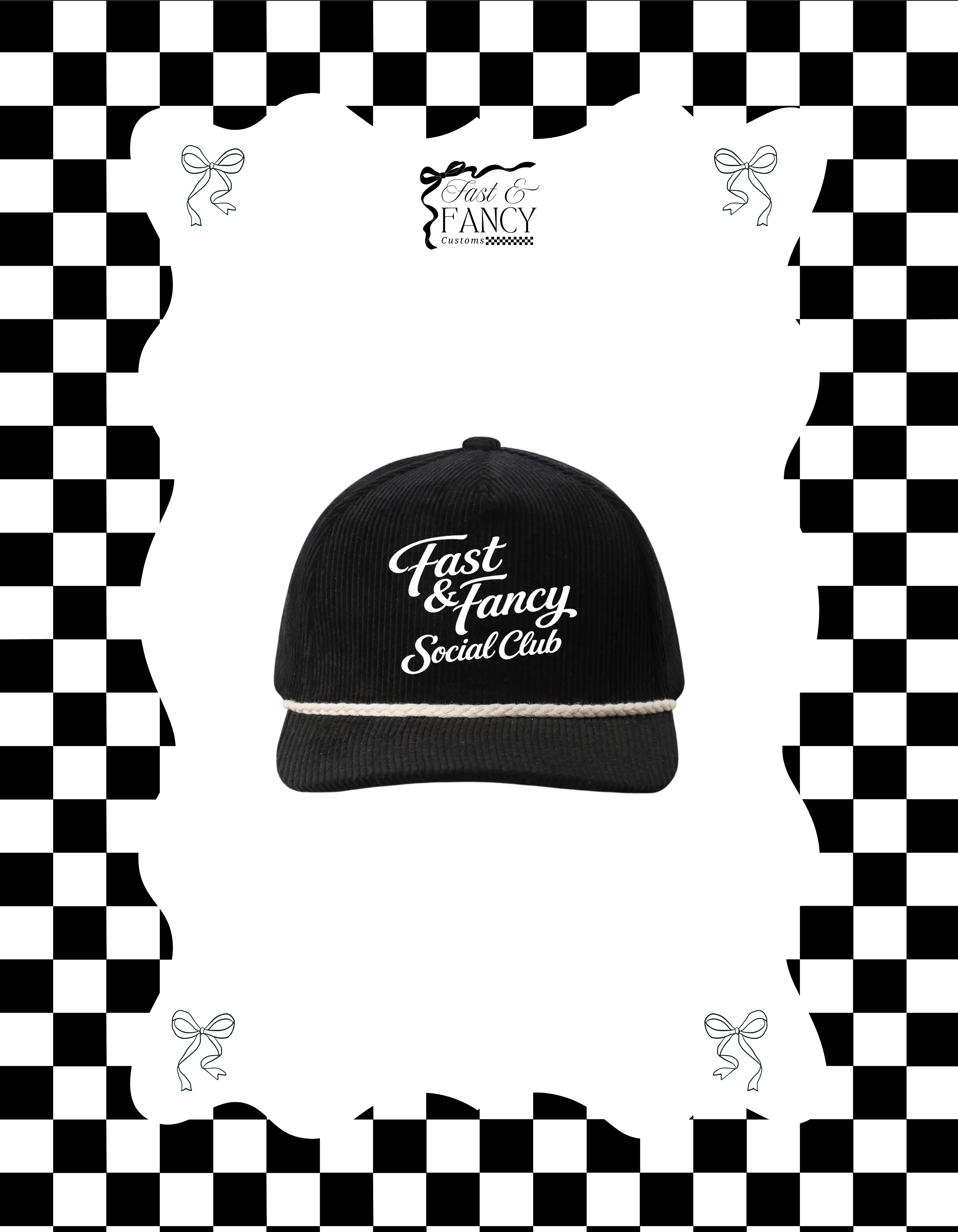 Embroidered Corduroy Hat