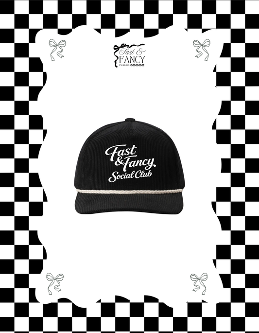 Embroidered Corduroy Hat