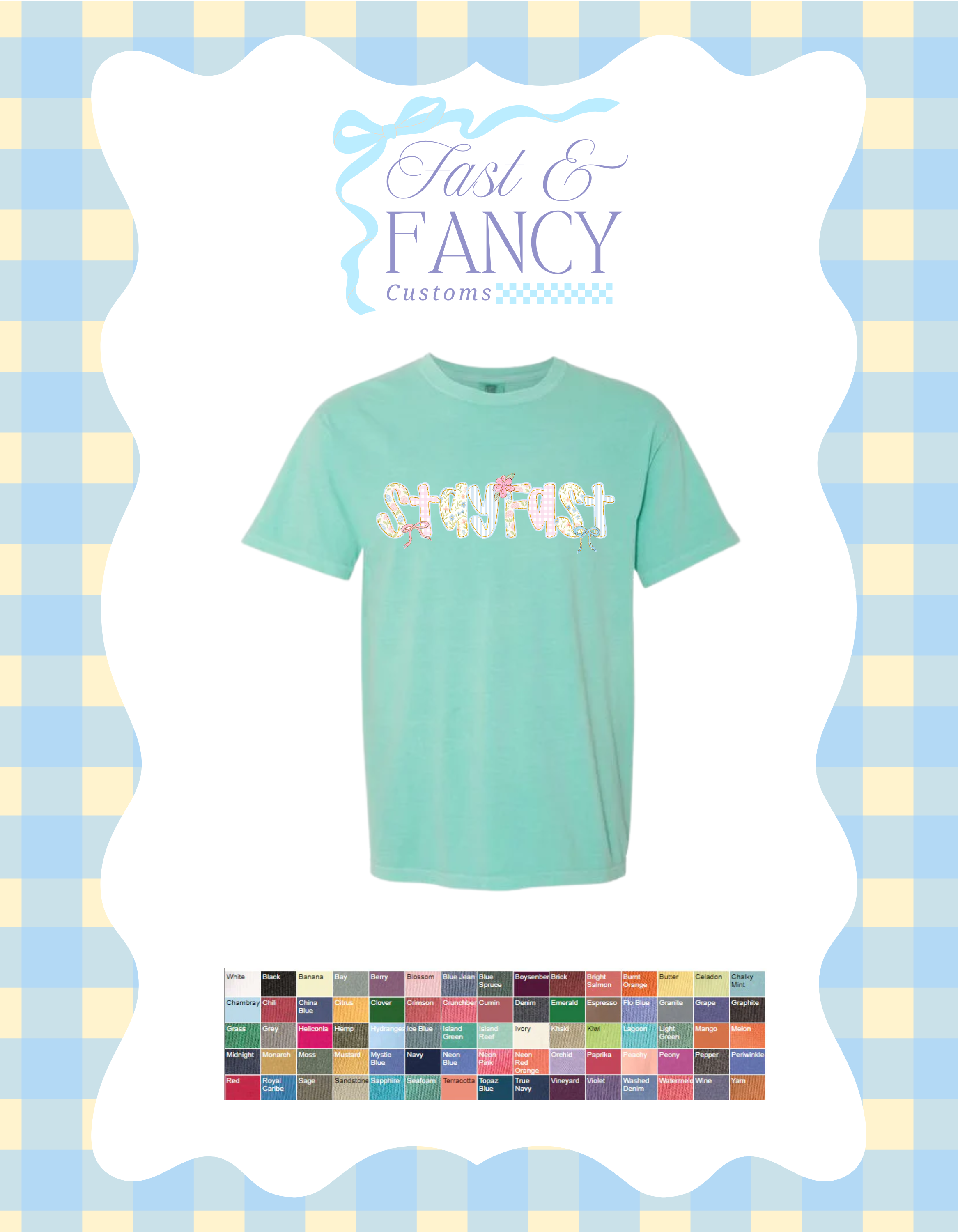 Comfort Color Stay Fast Tee (Choose Your Color Tee)
