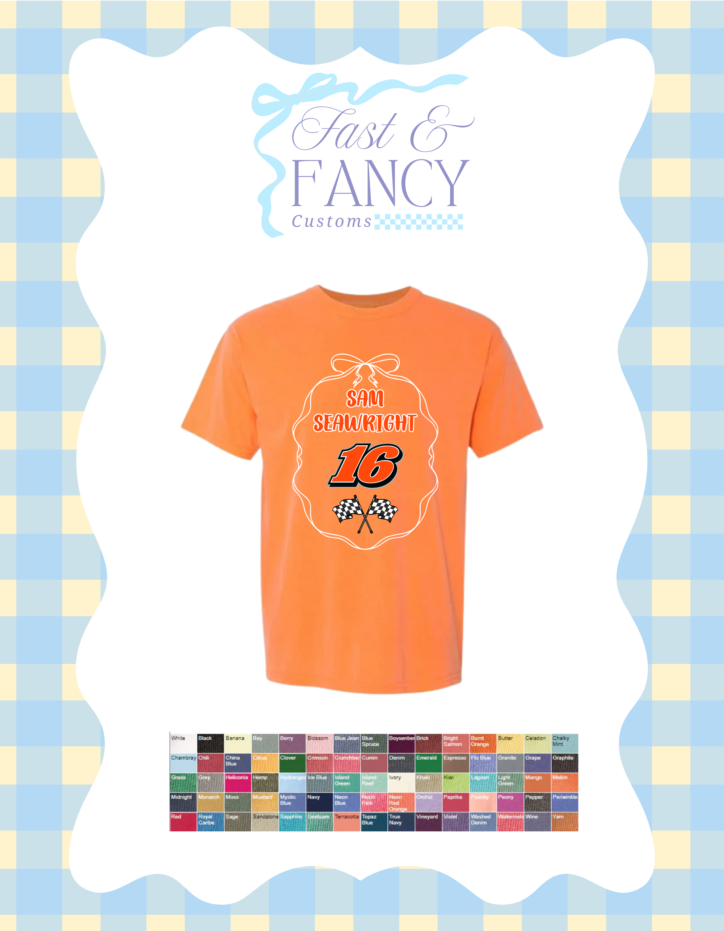 Comfort Color Customized Tee (Choose Your Color Tee)