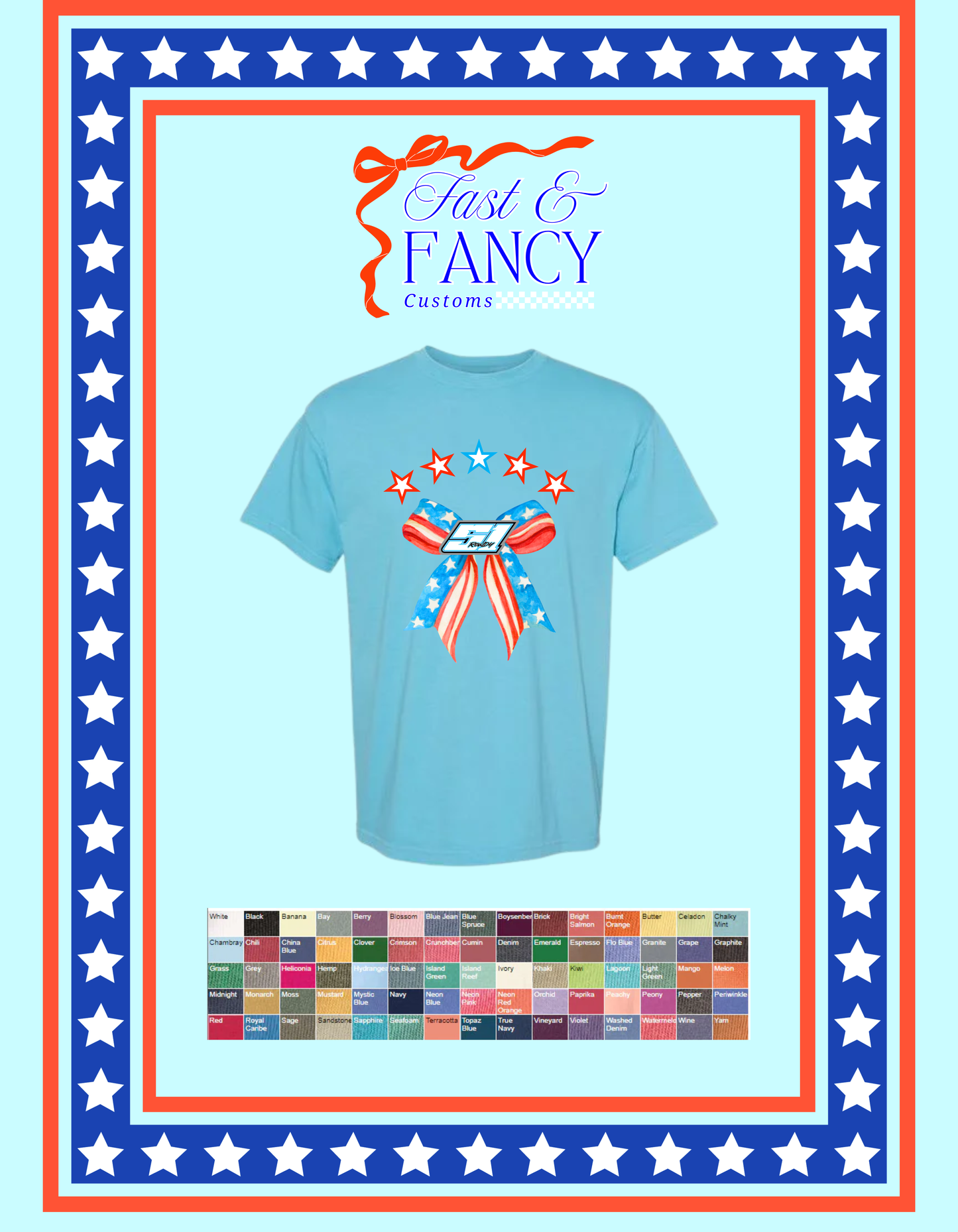 Comfort Color USA Customized Tee (Choose Your Color Tee)