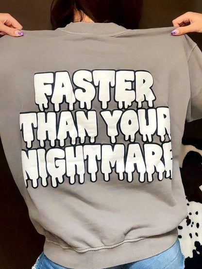 Spooky Acid Wash Drip Crewneck