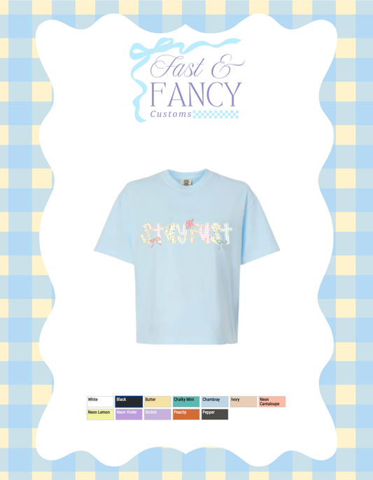 Comfort Color Stay Fast Cropped Boxy Tee (Choose Your Color Tee) (Copy)