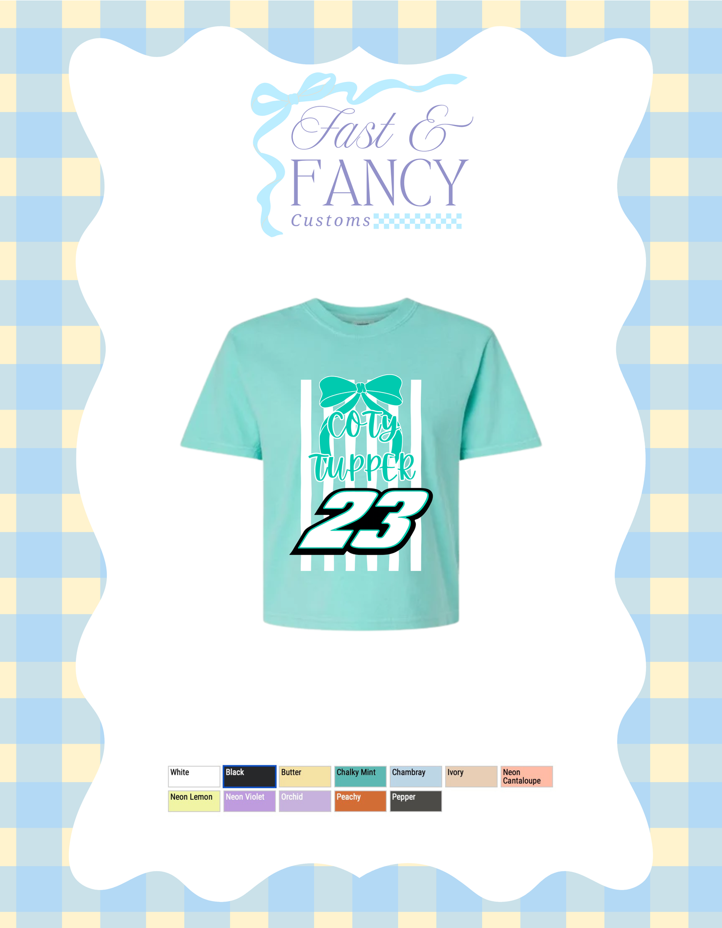 Comfort Color Cropped Boxy Tee (Choose Your Color Tee)
