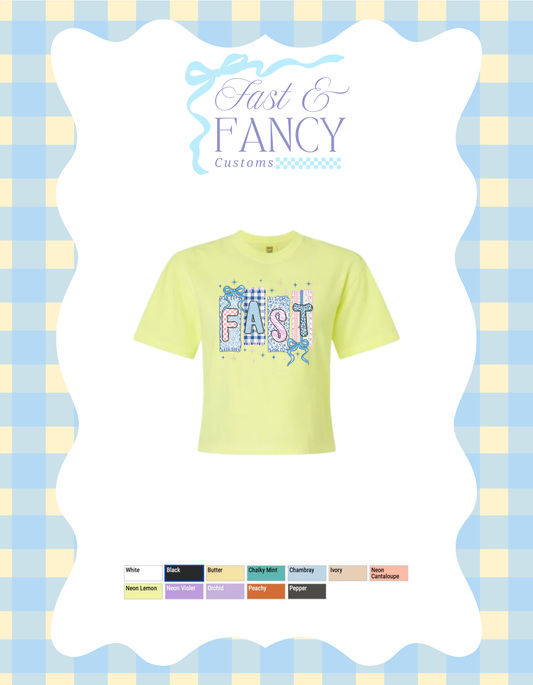 Comfort Color Fast Cropped Boxy Tee (Choose Your Color Tee)