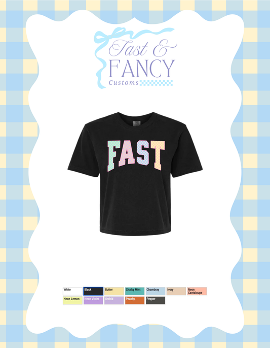 Comfort Color Fast Cropped Boxy Tee (Choose Your Color Tee)