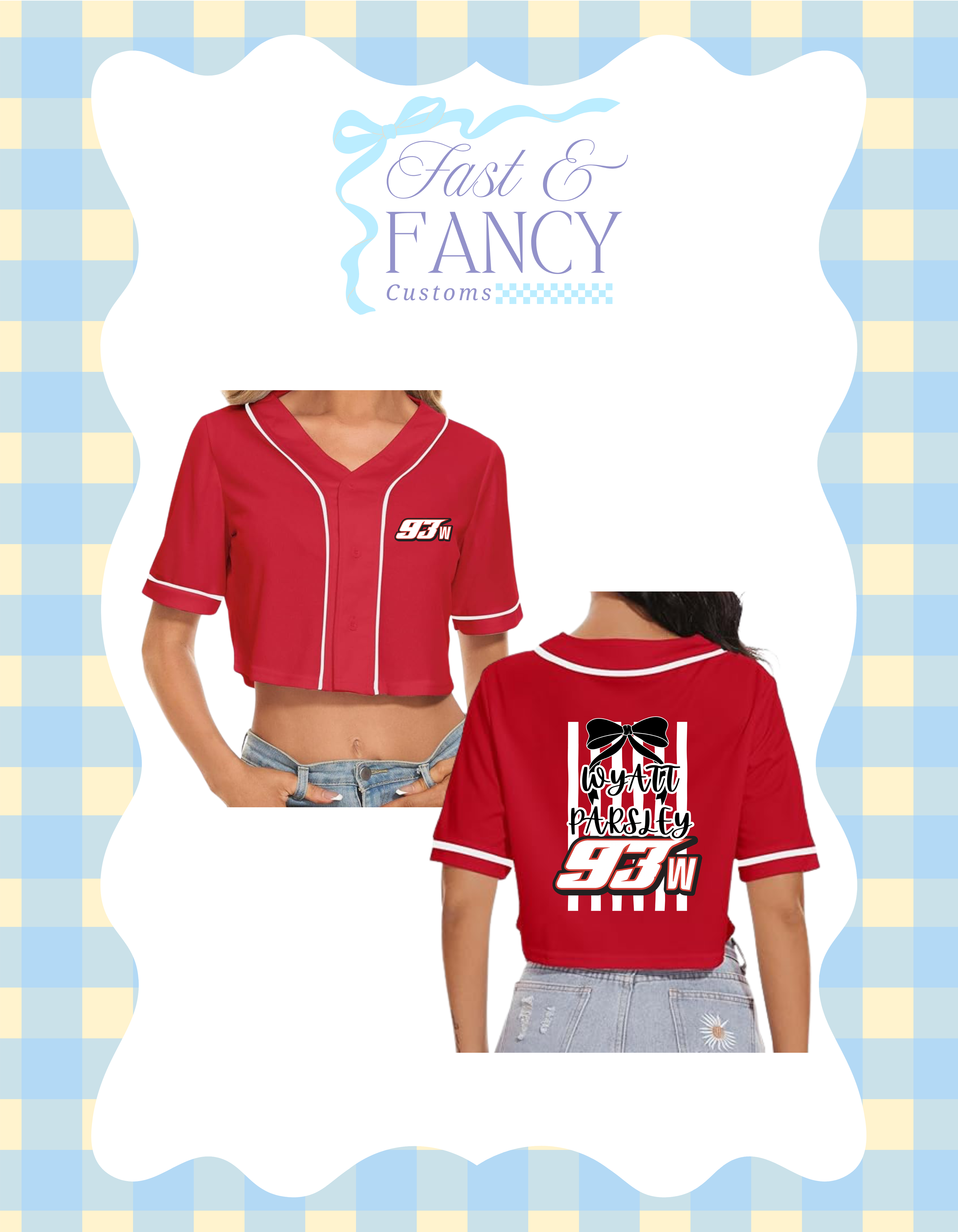 Custom cropped jersey