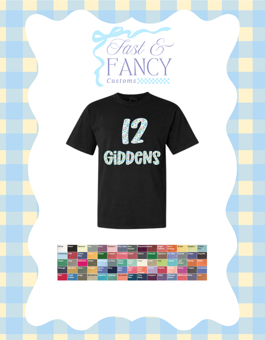 Comfort Color Customized Tee (Choose Your Color Tee)
