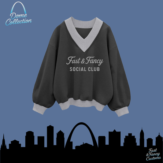 V-Neck Oversized Drop Shoulder
